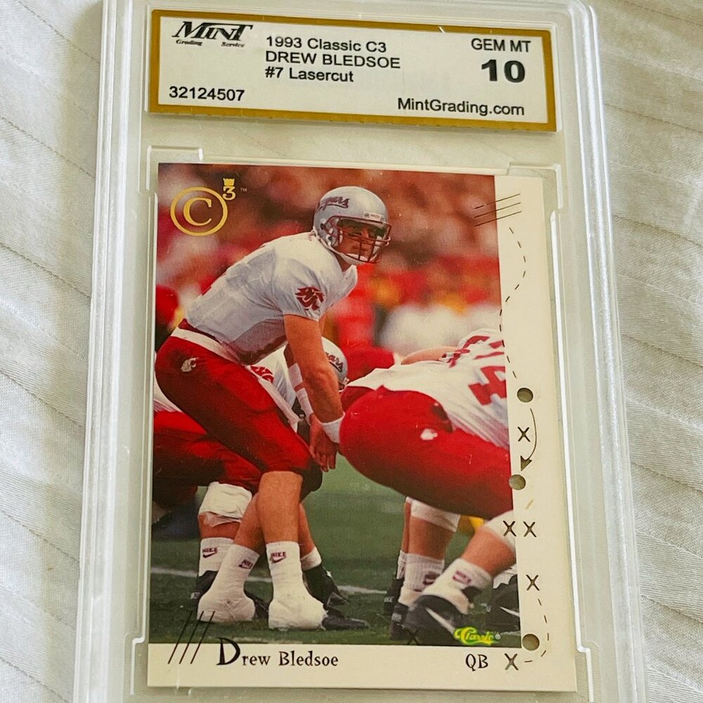1993 CLASSIC C3 ** DREW BLEDSHOE #7 LASRCUT. GEM MT 10.